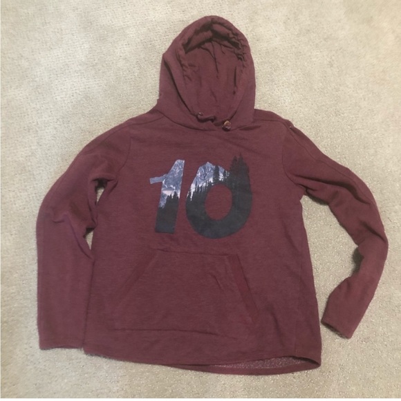 TenTree Burgundy hoodie size medium - Picture 1 of 6
